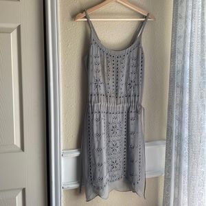 Greylin grey beaded scallop dress
